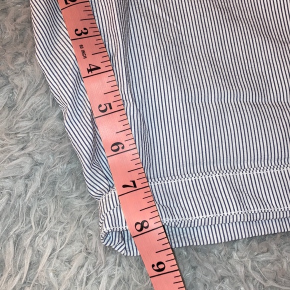 Navy Blue & white pin stripe shorts - Picture 8 of 10